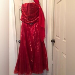 Aspeed red hot 2 piece corset & skirt prom / evening / holiday /dress med